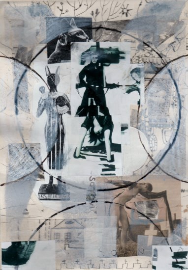 Mischtechnik auf Papier