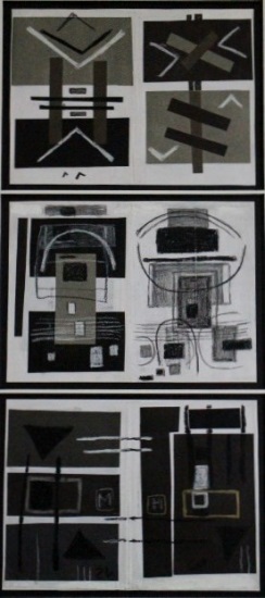 Zeichnung/Collage auf Papier / H 67cm x B 30cm / 2015