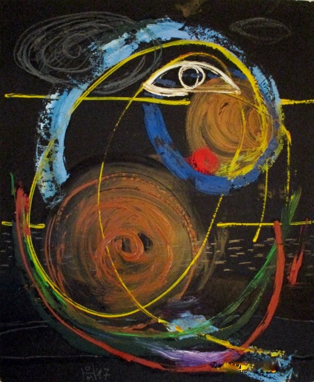 Öl auf Hartfaserplatte / H 120cm x B 122cm / 2017