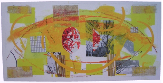 Collage auf Papier / H 14cm x B 25cm / 2009