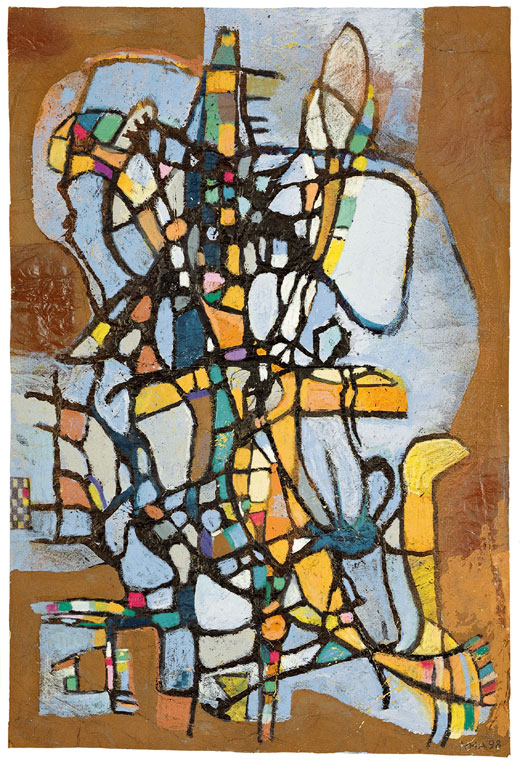 Mischtechnik auf Papier, H 75cm x B 35cm, 1998